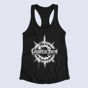 Carpathian Forest Tank Top, Carpathian Forest Band Logo Black Tank Top Shirt, Black Metal Merchandise