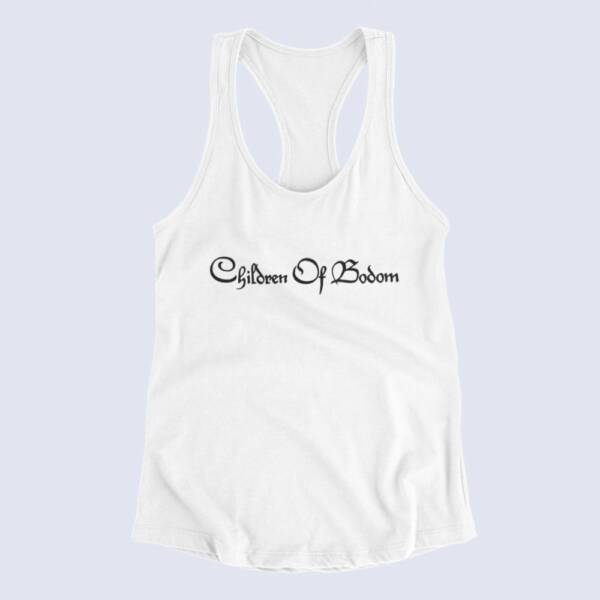 Children of Bodom Tank Top, Children of Bodom Band Logo White Tank Top Shirt