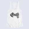 Cough Tank Top, Cough Band Logo White Tank Top Shirt