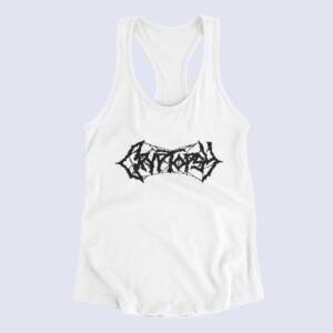 Cryptopsy Tank Top, Cryptopsy Band Logo White Tank Top Shirt