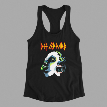 Def Leppard Tank Top, Def Leppard Hysteria Black Athlete