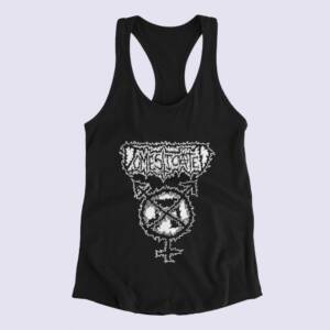 Domesticated Tank Top, Domesticated Queer Sci-fi Grinding Death Black Tank Top Shirt, Death Metal Merchandise