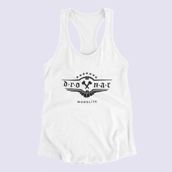 Drottnar Tank Top, Drottnar Band Logo White Tank Top Shirt