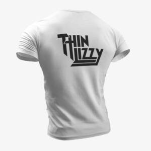 Thin Lizzy T-Shirt, Thin Lizzy Logo White T-Shirt