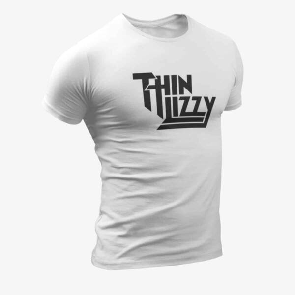 Thin Lizzy T-Shirt, Thin Lizzy Logo White T-Shirt
