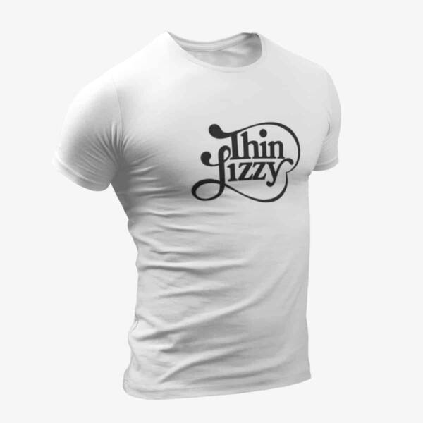 Thin Lizzy T-Shirt, Thin Lizzy Old Logo White T-Shirt