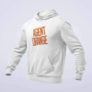 Agent Orange Hoodie, Agent Orange Band Logo White Hoodie, Hard Rock Merchandise