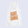 Agent Orange Tank Top, Agent Orange Band Logo White Tank Top Shirt, Hard Rock Merchandise