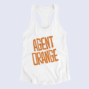 Agent Orange Tank Top, Agent Orange Band Logo White Tank Top Shirt, Hard Rock Merchandise