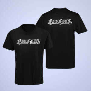 Bee Gees T-Shirt, Bee Gees Band Logo Black T-Shirt, Soft Rock Merchandise