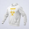 Biohazard Hoodie, Biohazard Band Logo White Hoodie, Thrash Metal Merchandise
