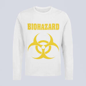 Biohazard Long Sleeve T-Shirt, Biohazard Band Logo White Long Sleeve, Thrash Metal Merchandise