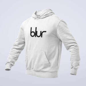 Blur Hoodie, Blur Band Logo White Hoodie, Alternative Rock Merchandise
