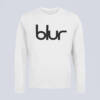 Blur Longsleeve T-Shirt, Blur Band Logo White Long Sleeve, Alternative Rock Merchsandise