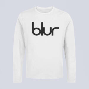 Blur Longsleeve T-Shirt, Blur Band Logo White Long Sleeve, Alternative Rock Merchsandise