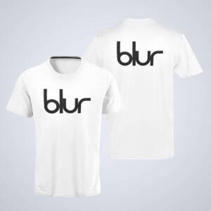 Blur T-Shirt, Blur Band Logo White T-Shirt, Alternative Rock Merchandise