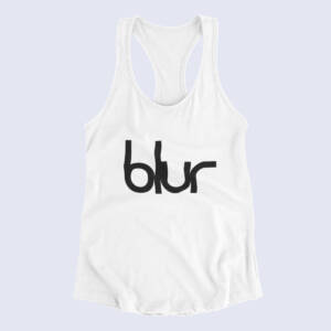 Blur Tank Top, Blur Band Logo White Tank Top Shirt, Alternative Rock Merchandise