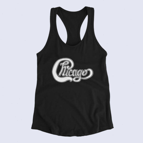 Chicago Tank Top, Chicago Band Logo Black Tank Top Shirt, Soft Rock Merchandise