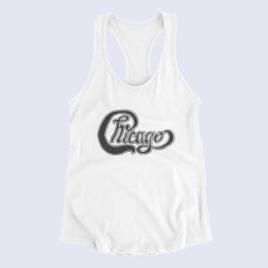 Chicago Tank Top, Chicago Band Logo White Tank Top Shirt, Soft Rock Merchandise