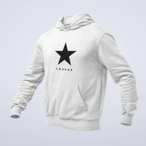 David Bowie Hoodie, David Bowie Blackstar White Hoodie, Electronic Rock Merchandise