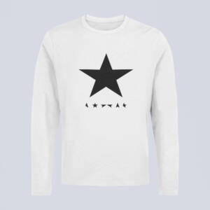 David Bowie Longsleeve T-Shirt, David Bowie Blackstar White Long Sleeve, Electronic Rock Merchandise