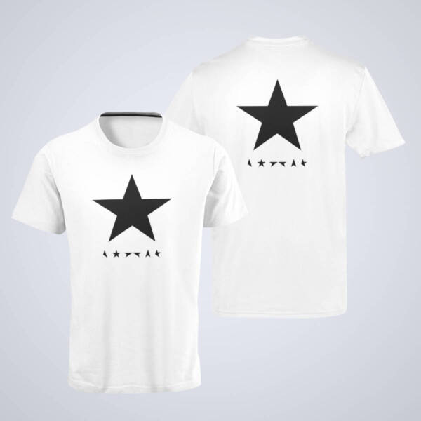 David Bowie T-Shirt, David Bowie Blackstar White T-Shirt, Electronic Rock Merchandise