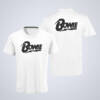 David Bowie T-Shirt, David Bowie Logo White T-Shirt, Electronic Rock Merchandise