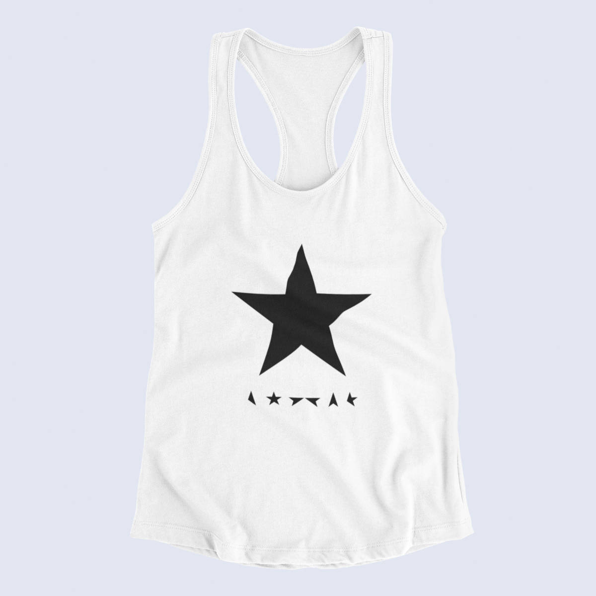 David Bowie Tank Top, David Bowie Blackstar White Tank Top Shirt, Electronic Rock Merchandise