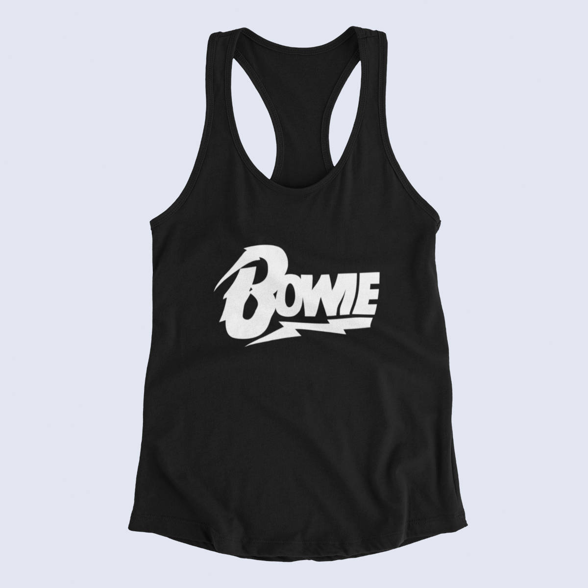 David Bowie Tank Top, David Bowie Logo Black Tank Top Shirt, Electronic Rock Merchandise