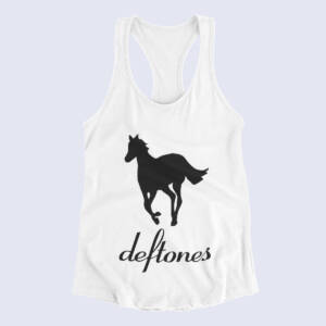 Deftones Tank Top, Deftones Band Logo White Tank Top Shirt, Alternative Metal Merchandise