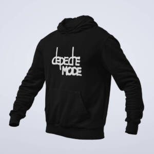 Depeche Mode Hoodie, Depeche Mode Band Logo Black Hoodie, Alternative Rock Merchandise