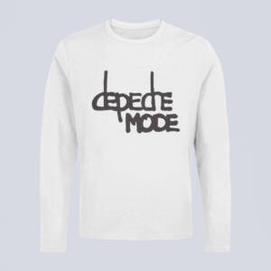 Depeche Mode Longsleeve T-Shirt, Depeche Mode Band Logo White Long Sleeve, Alternative Rock Merchandise