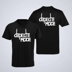 Depeche Mode T-Shirt, Depeche Mode Band Logo Black T-Shirt, Alternative Rock Merchandise