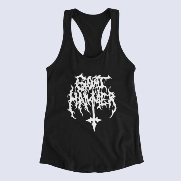 Goathammer Tank Top, Goathammer Band Logo Black Tank Top Shirt, Black Metal Merchandise