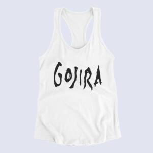 Gojira Tank Top, Gojira Band Logo White Tank Top Shirt, Progresive Metal Merchandise