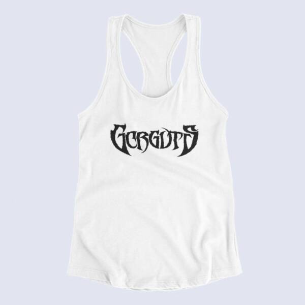 Gorguts Tank Top, Gorguts Band Logo White Tank Top Shirt, Death Metal Merchandise
