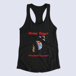 Grave Digger Tank Top, Grave Digger Heavy Metal Breakdown Black Tank Top Shirt, Heavy Metal Merchandise