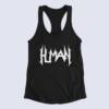 Human Tank Top, Human Band Logo Black Tank Top Shirt, Death Metal Merchandise