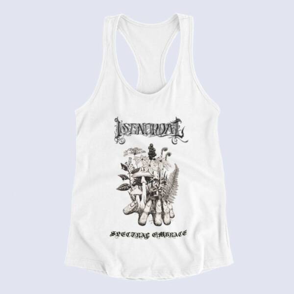 Isenordal Tank Top, Isenordal Spectral Embrace White Tank Top Shirt, Pagan Black Metal Merchandise