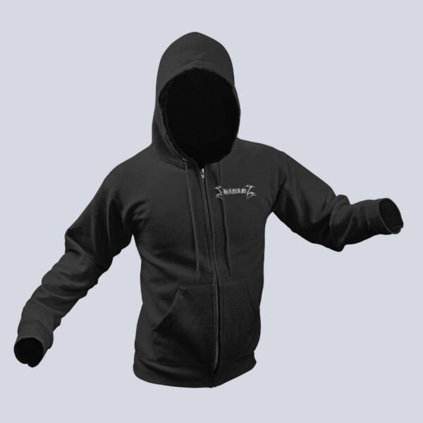 Shining Zip Hoodie, Shining Band Logo Black Zipper Hoodie, Black Metal Merchandise