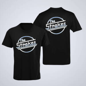 The Strokes T-Shirt, The Strokes Band Logo Black T-Shirt, Indie Rock Merchandise