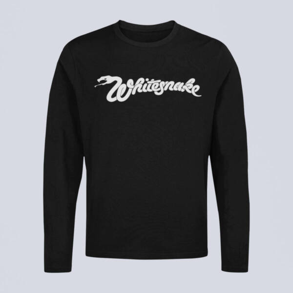 Whitesnake Longsleeve T-Shirt, Whitesnake Band Logo Black Long Sleeve, Heavy Metal Merchandise