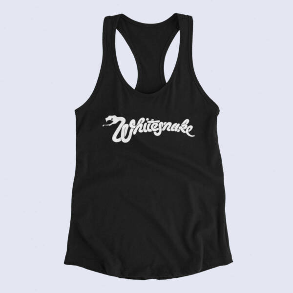 Whitesnake Tank Top, Whitesnake Band Logo Black Tank Top Shirt, Heavy Metal Merchandise