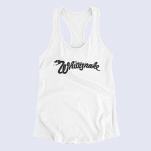 Whitesnake Tank Top, Whitesnake Band Logo White Tank Top Shirt, Heavy Metal Merchandise