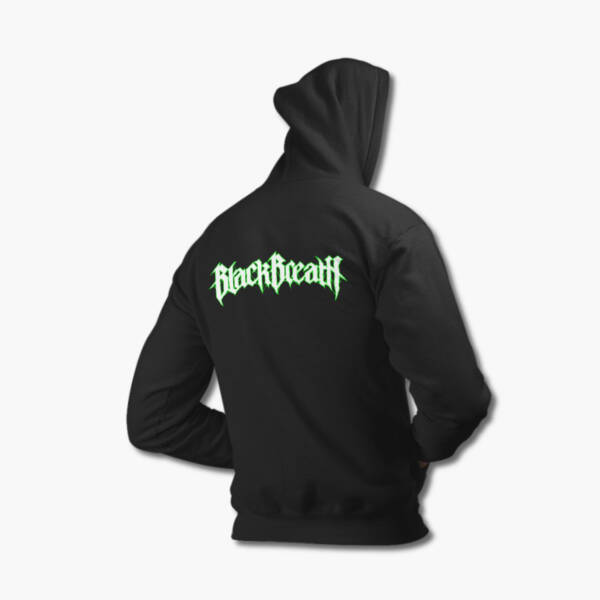 Black Breath Hoodie, Black Breath Logo Black Hoodie, Death Metal Merchandise - Image 2