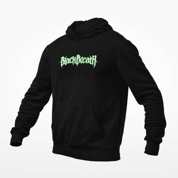 Black Breath Hoodie, Black Breath Logo Black Hoodie, Death Metal Merchandise
