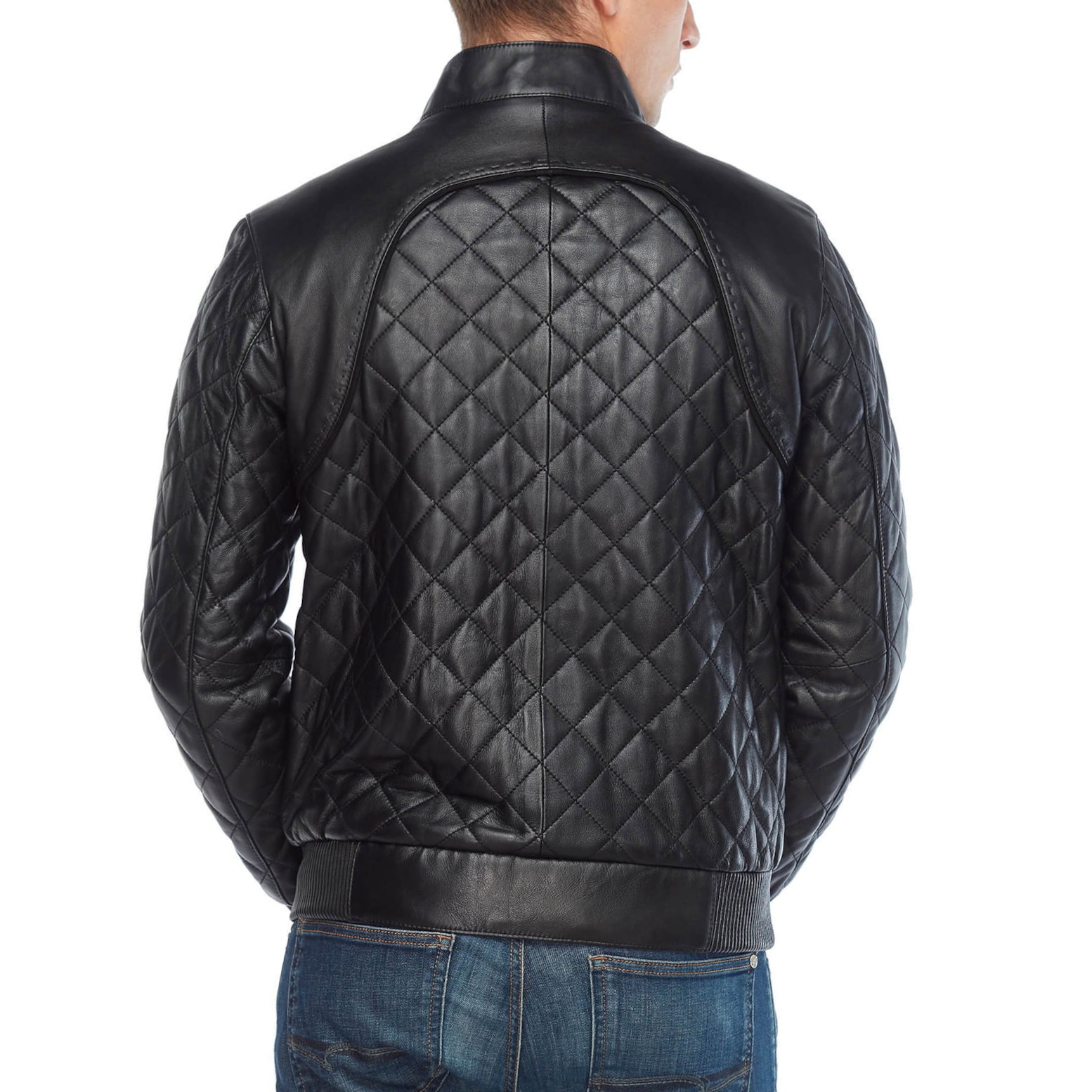 Black Genuine Leather Jacket with Deer Skull Artwork Back Patch, Black Metal Merchandise - Image 8