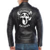 Entombed Uprising Patched Black Geniune Leather Jacket, Death Metal Merchandise