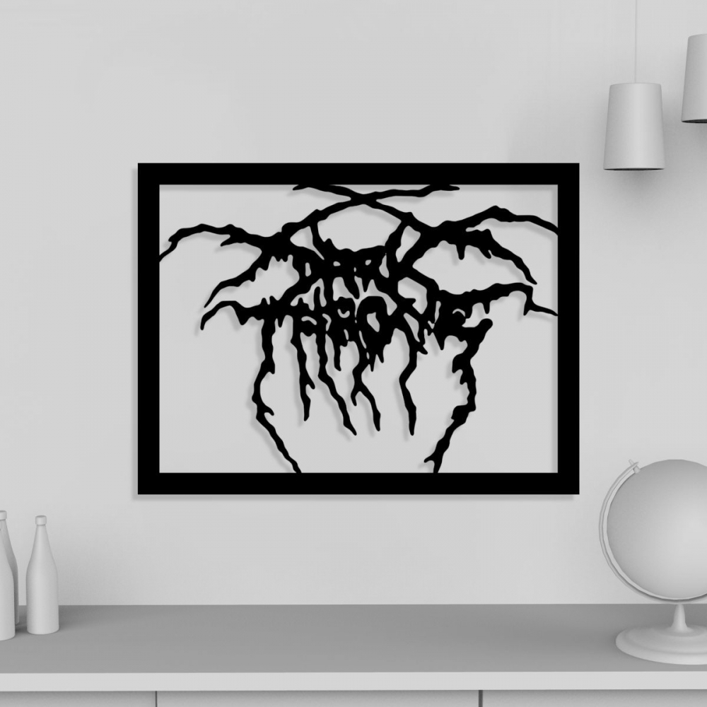 Dark Throne Wooden Wall Art, Dark Throne Logo Artwork Wooden Framed