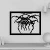Dark Throne Wooden Wall Art, Dark Throne Logo Artwork Wooden Framed Object For Wall